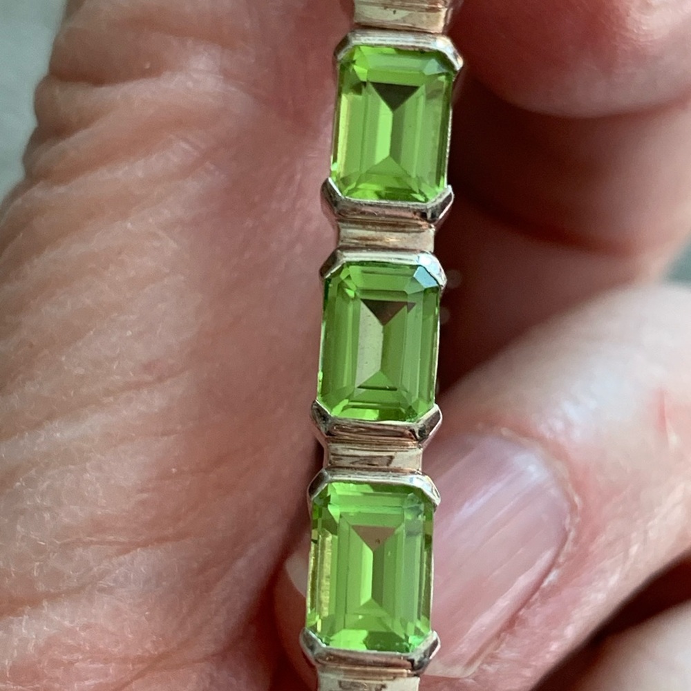 Elegant Green Gemstone Bracelet